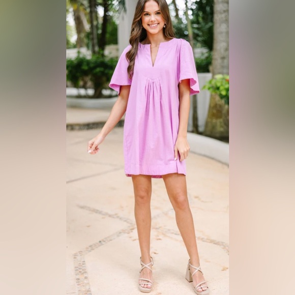 Lavender & Pink Cotton Dress | XL | Mint Julep Boutique | NWT - Picture 2 of 9